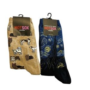 Hot Sox Women's Patterned Socks - Set of 2